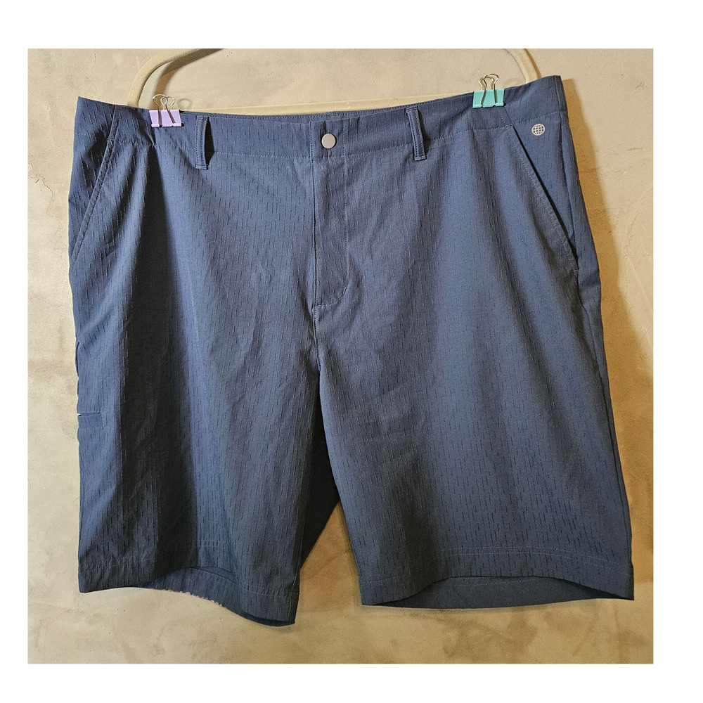 adidas Ultimate 365 Men's Golf Shorts Blue 40" Flat Front Stretch Pockets